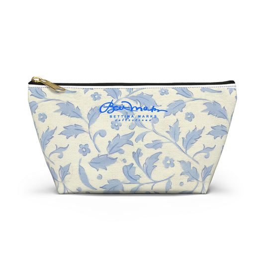 Chinoise Blue Floral Accessory Pouch
