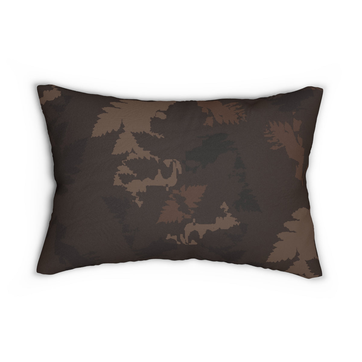 Dark Chocolate Abstract Forest Pillow