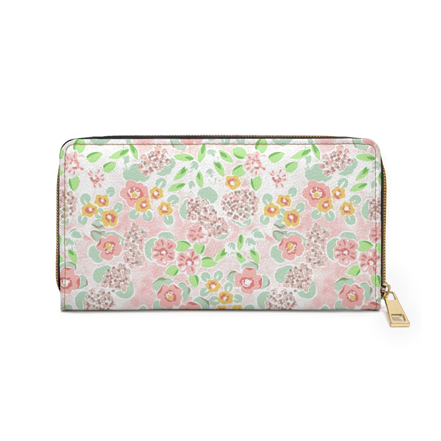 Floral on Pink Zipper Wallet