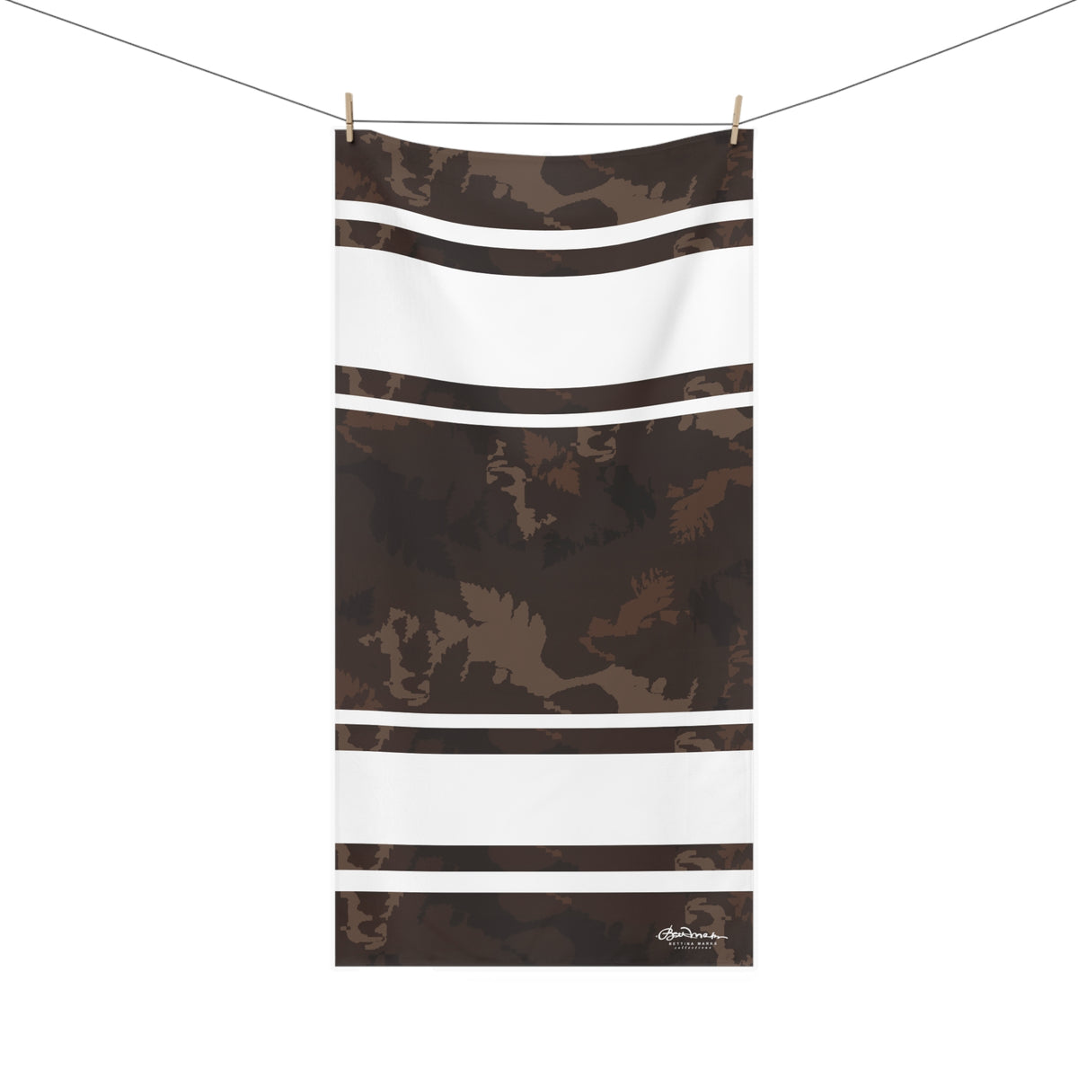 Dark Chocolate Abstract Forest Bath Towel