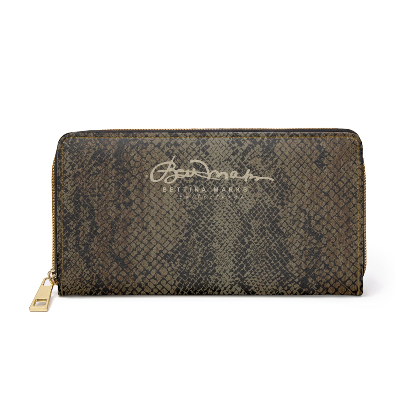 Deep Snake Skin Zipper Wallet for Women - Chic and Functional Clutch
