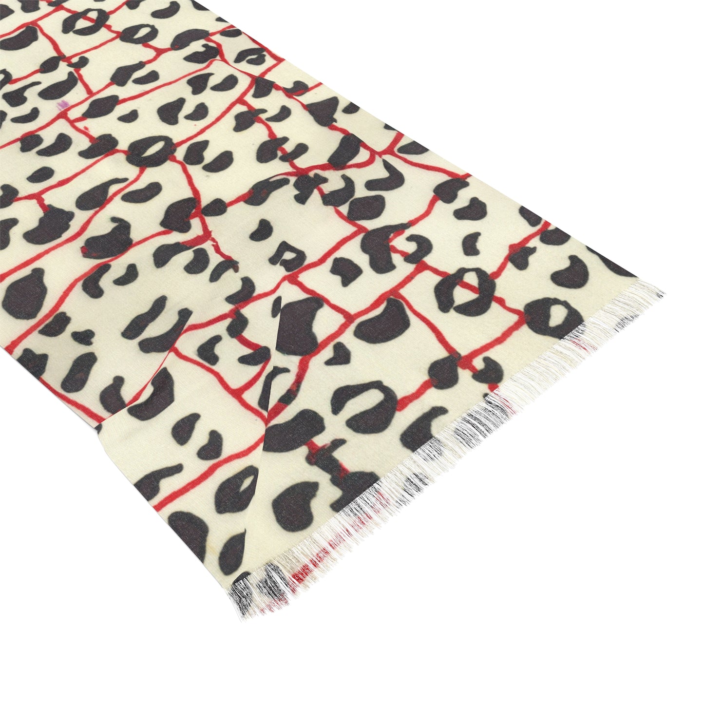 Red Line Leopard Light Scarf