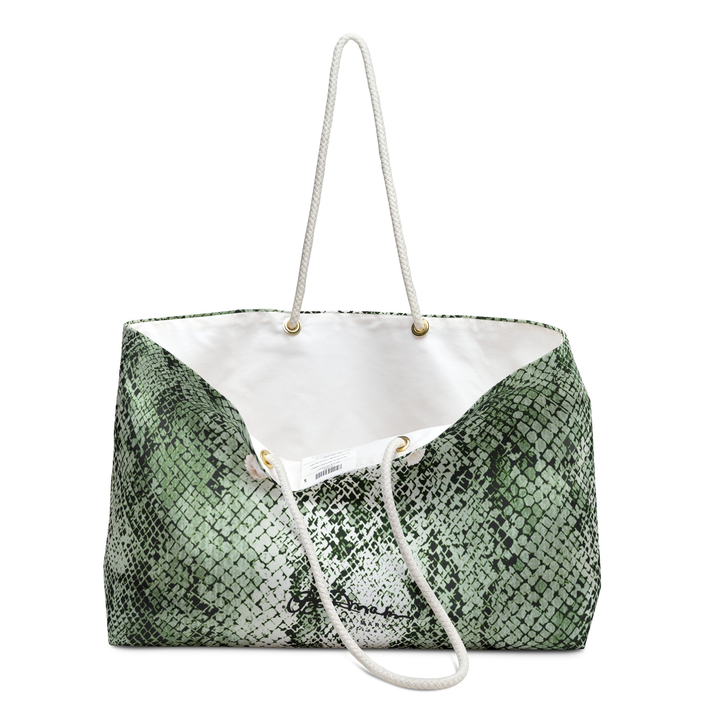 Sage Snake Skin Weekender Bag