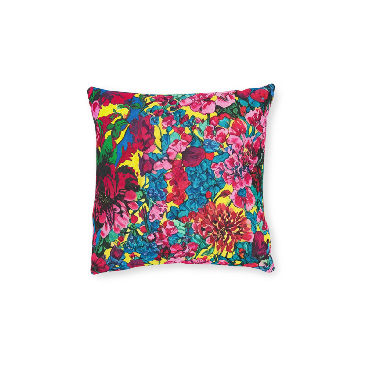 Full Bloom Floral Square Pillow