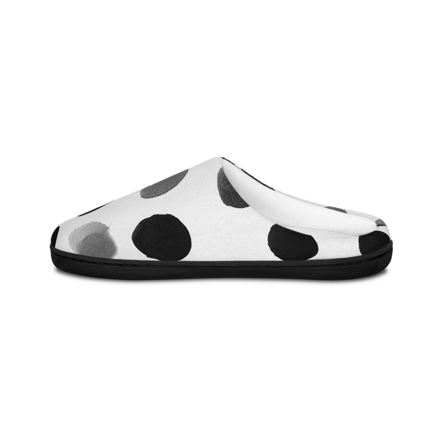 Charcoal Polka Dot Men's Indoor Slippers