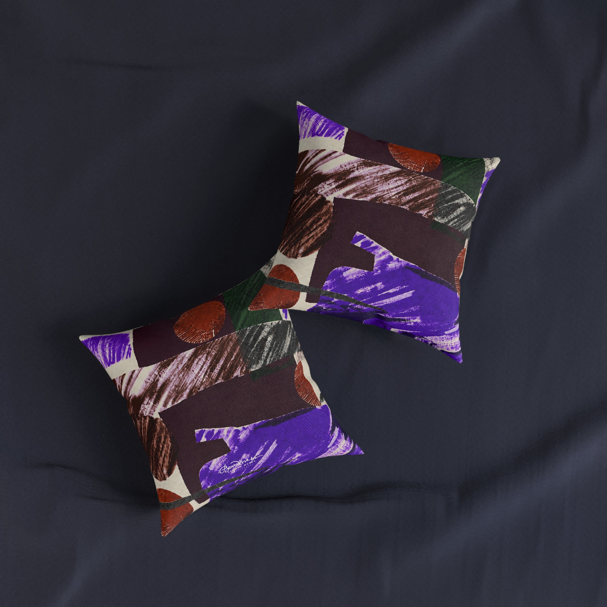 Abstract Engineered Square Pillow