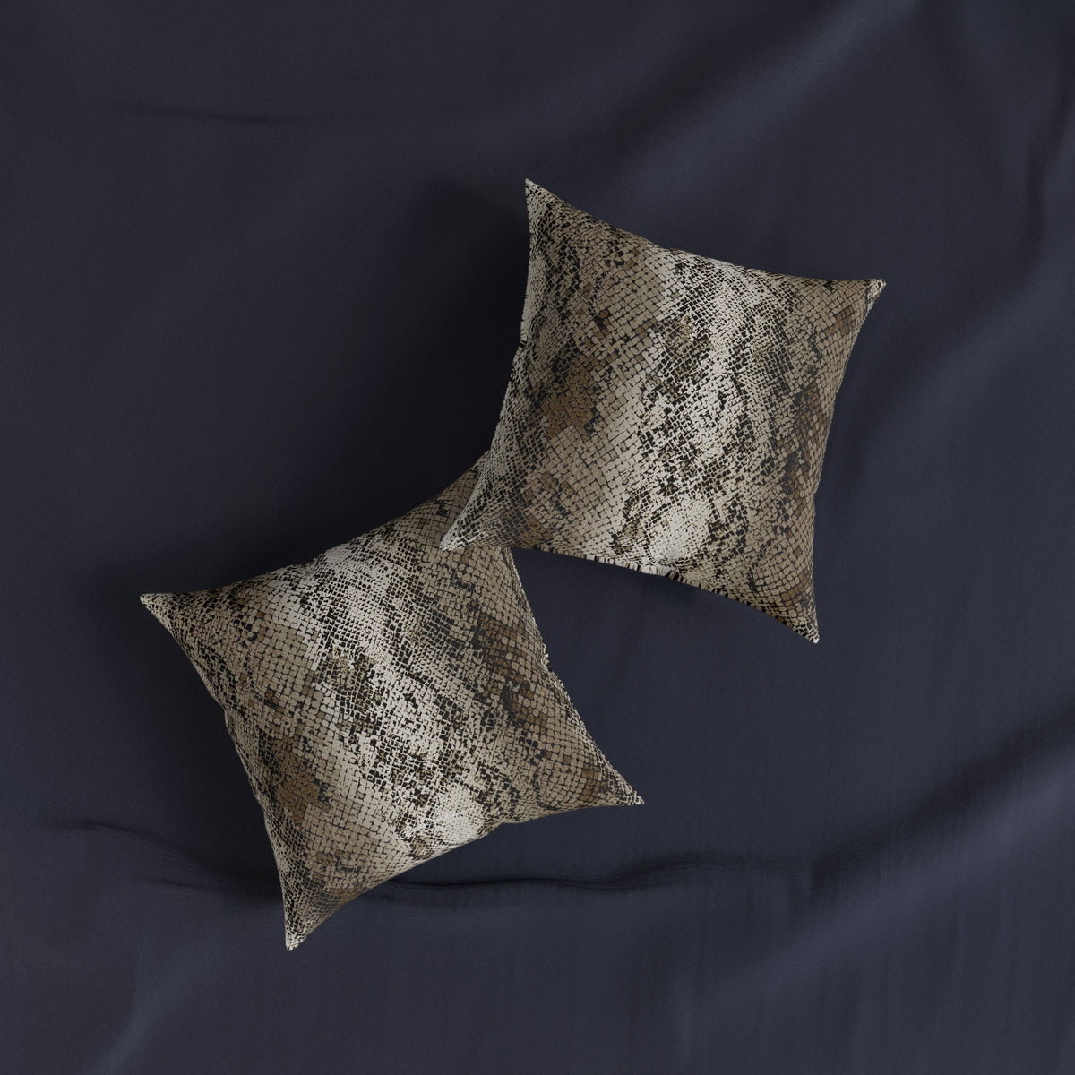 Deep Snake Skin Square Pillow