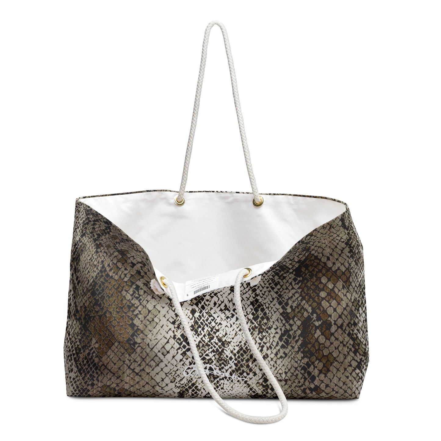 Deep Snake Skin Weekender Bag