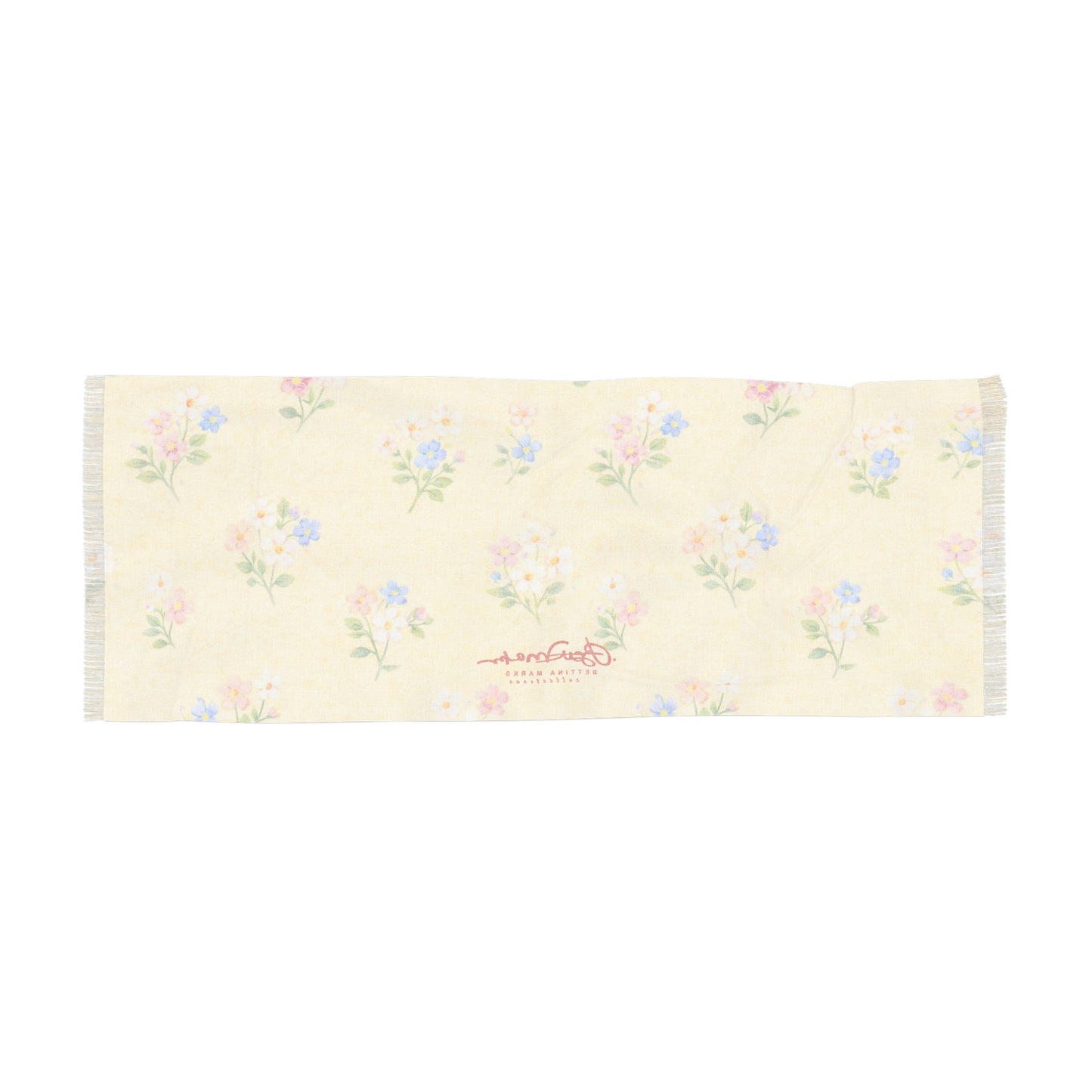 Yellow & Pink Pastel Floral Light Scarf