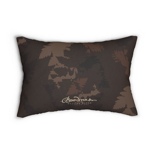 Dark Chocolate Abstract Forest Pillow