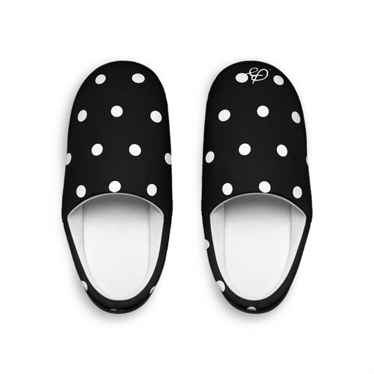 Midnight Polka Dot Men's Indoor Slippers