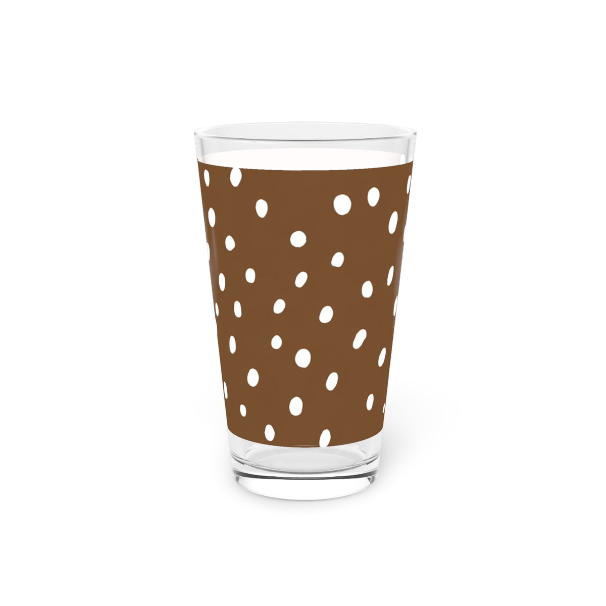 Brown Dalmatian Spots Pint Glass