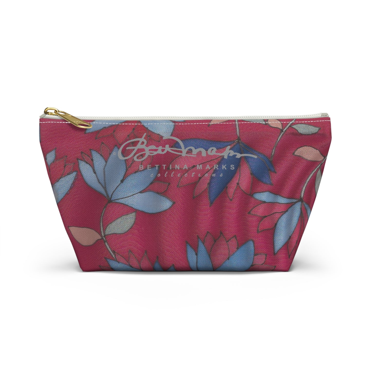 Lotus Flowers On Pink Accessory Pouch w T-bottom