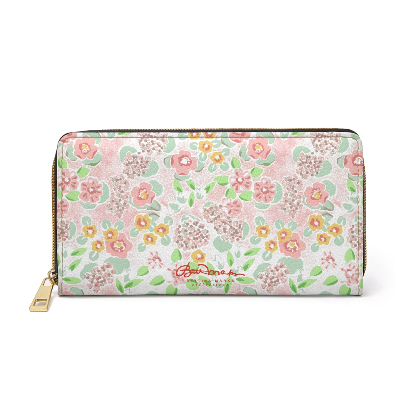 Floral on Pink Zipper Wallet