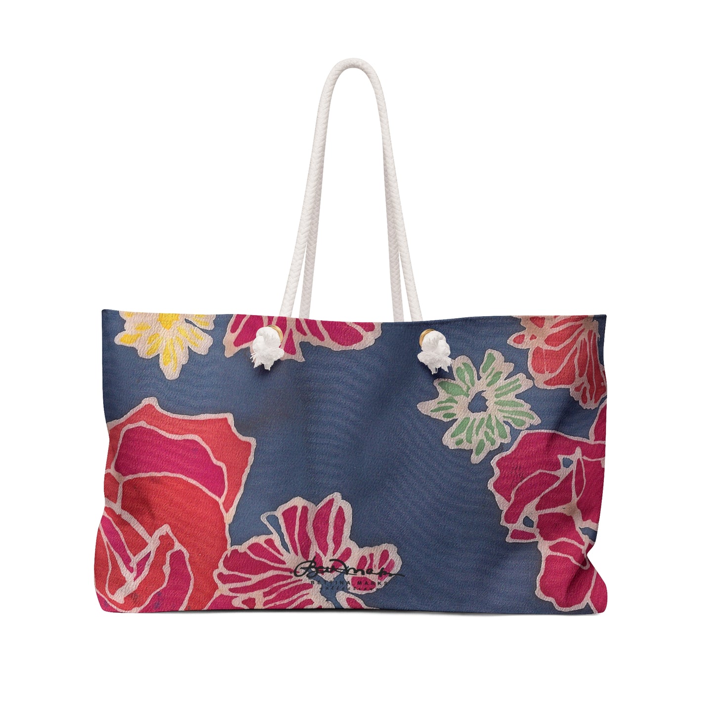 Floral Denim Weekender Bag
