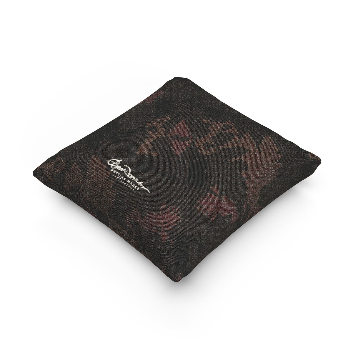 Dark Chocolate Abstract Forest Woven Pillow