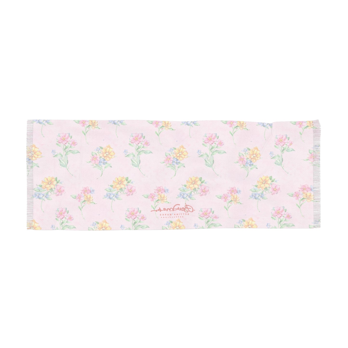 Multi Pink Flower Lightweight Scarf