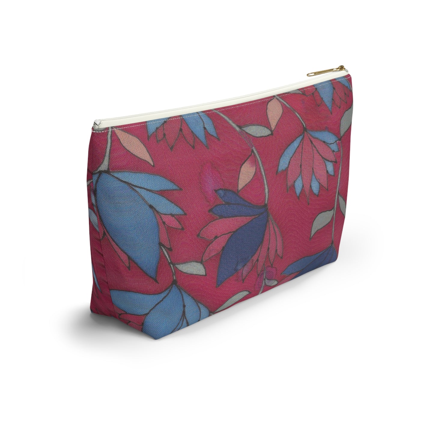 Lotus Flowers On Pink Accessory Pouch w T-bottom