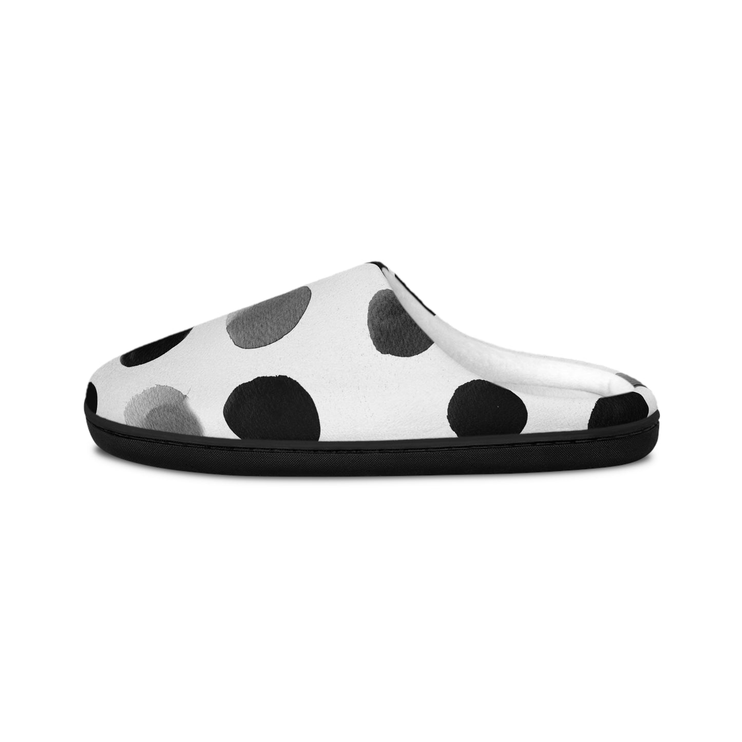 Charcoal Polka Dot Women's Indoor Slippers