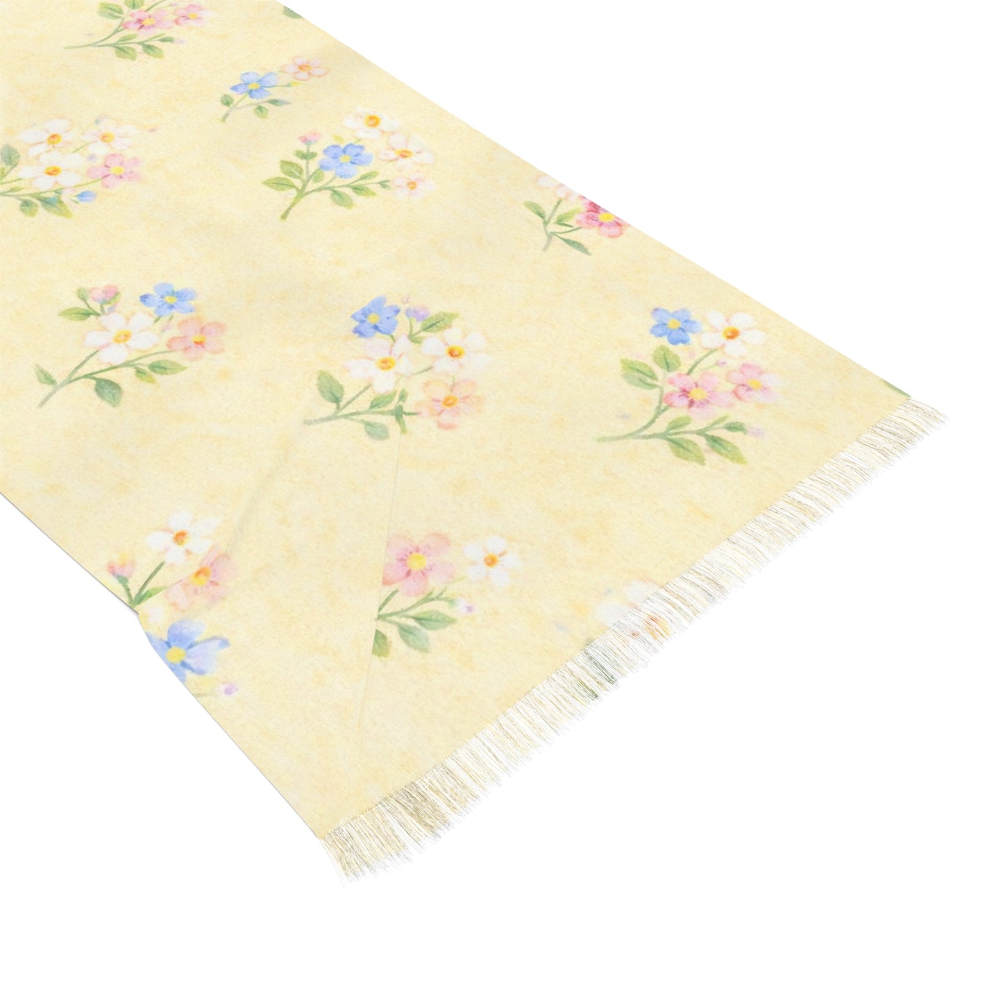 Yellow & Pink Pastel Floral Light Scarf