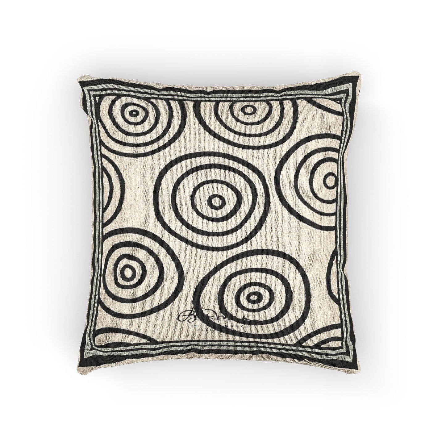 B&W Target Woven Pillow
