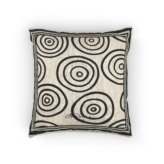 BnW Target Scribbles Woven Pillow