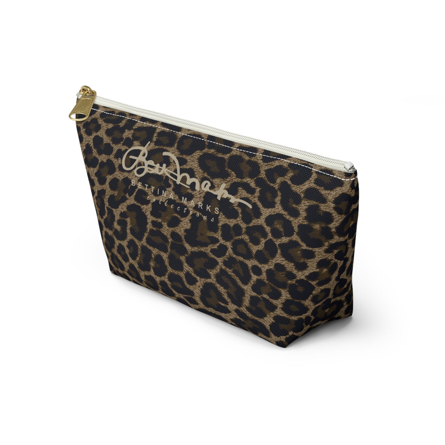 Dark Leopard Accessory Pouch w T-bottom