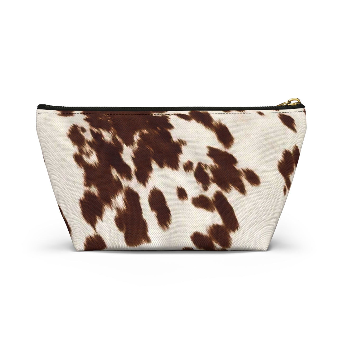 Brown Pony Skin Accessory Pouch w T-bottom