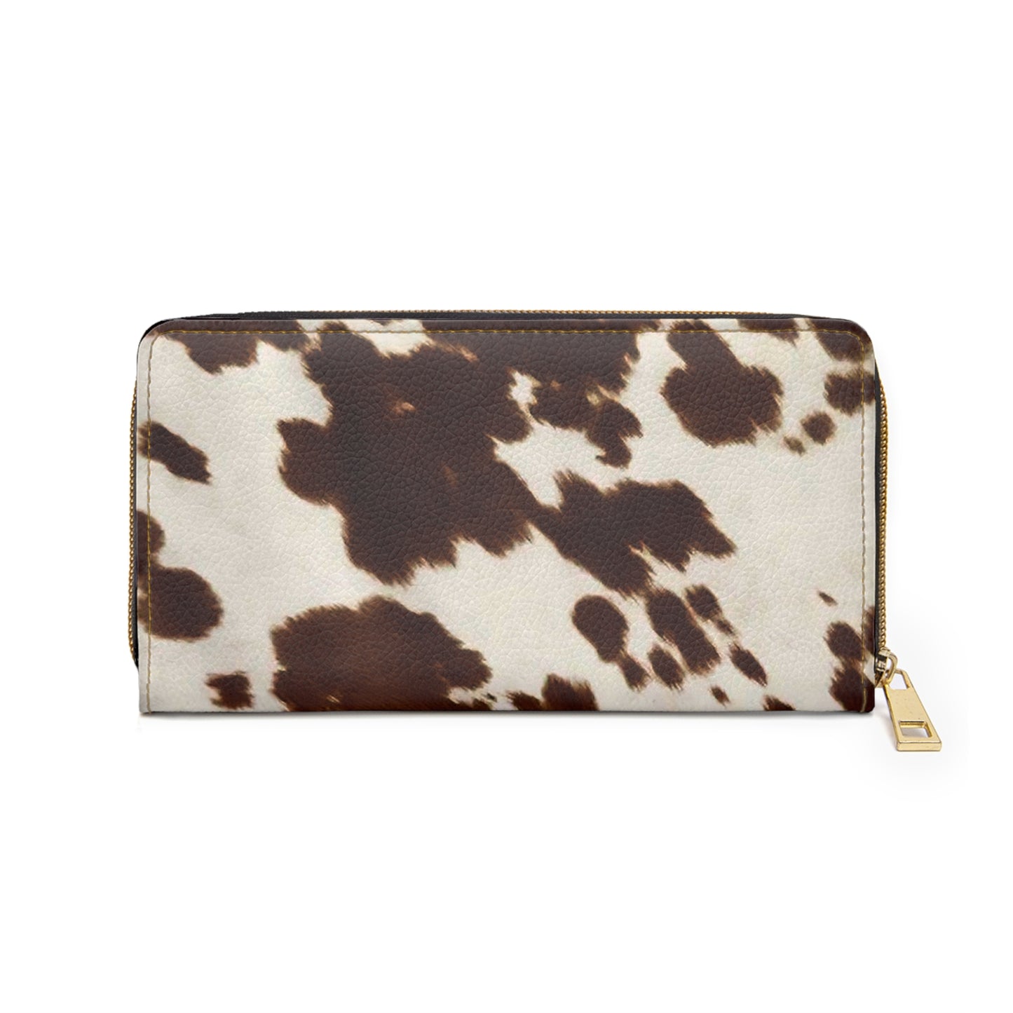 Brown Pony Skin Zipper Wallet