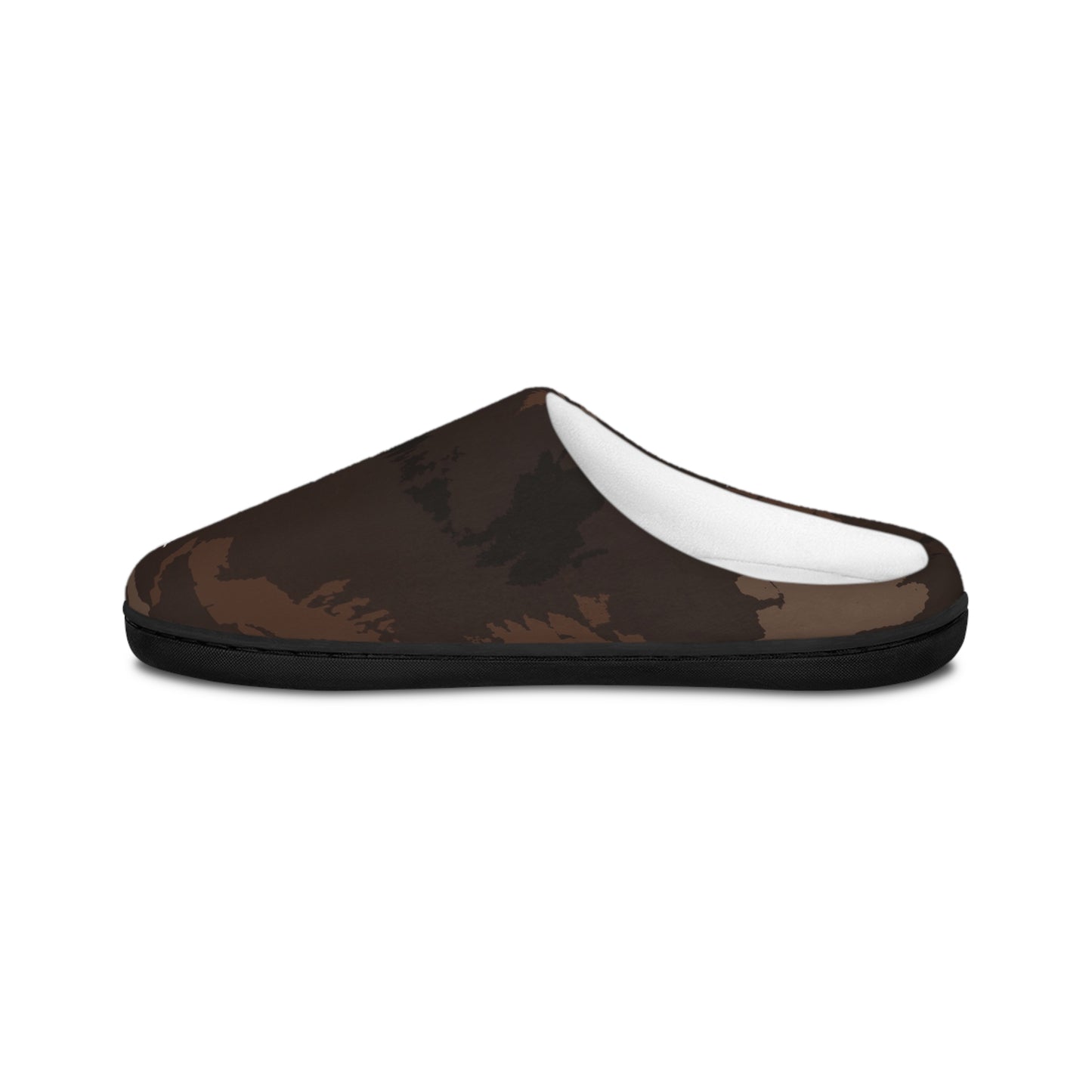 Dark Chocolate Abstract Forest Men's Indoor Slippers