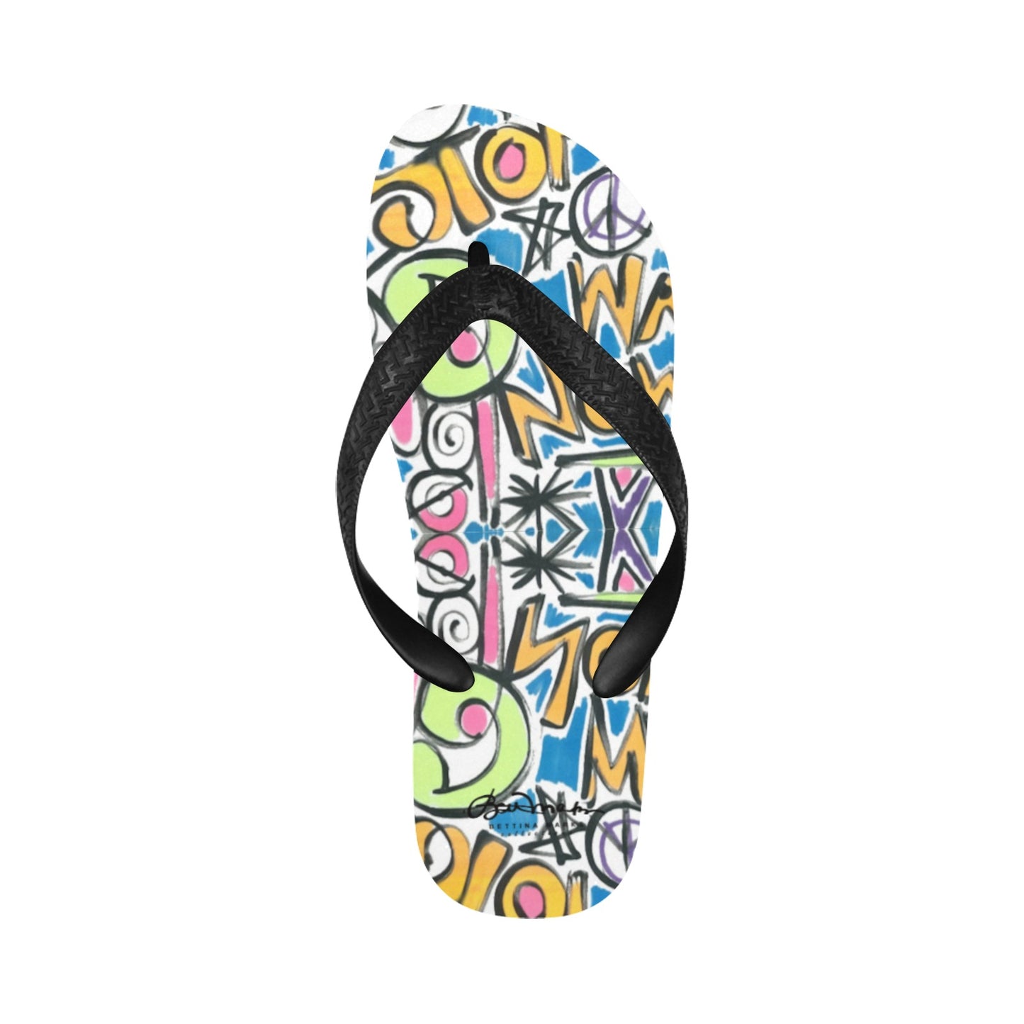 Stop War Now Graffiti Flip Flops for Men/Women