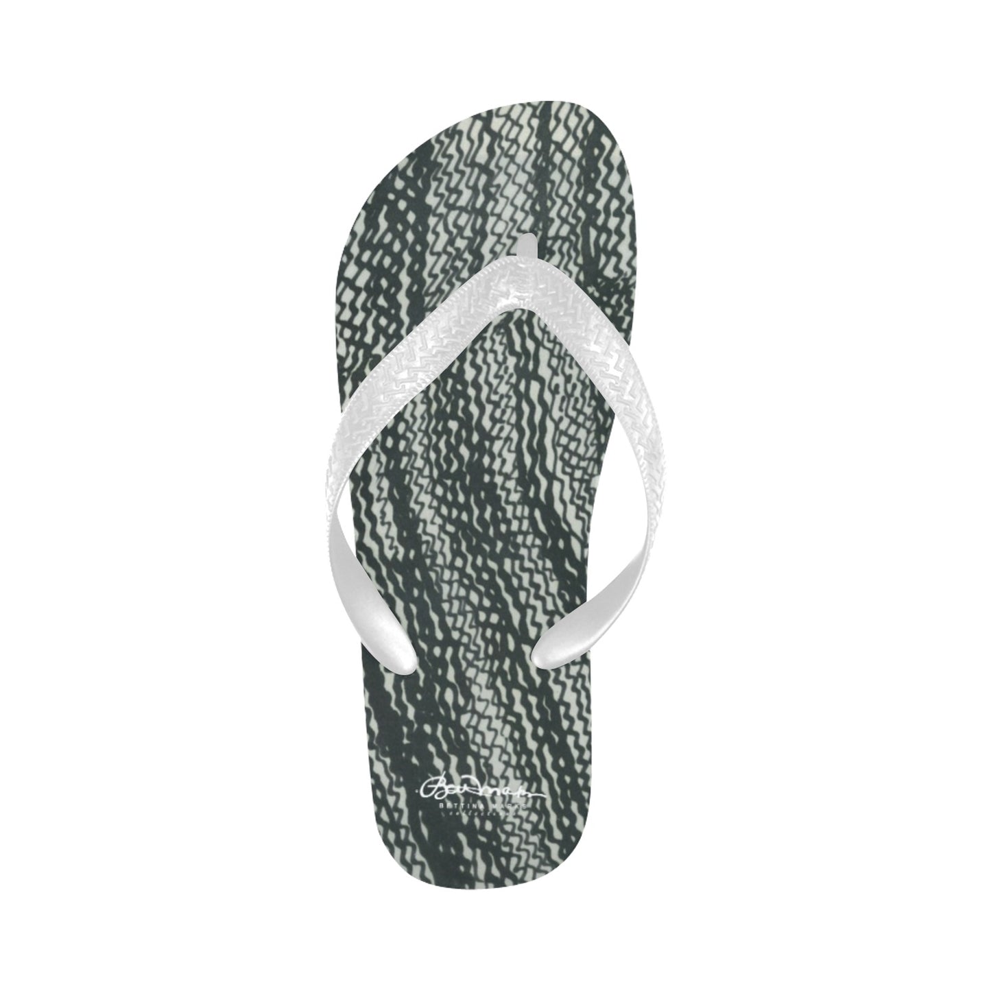 Tire Scribbles Flip Flops for Men/Women