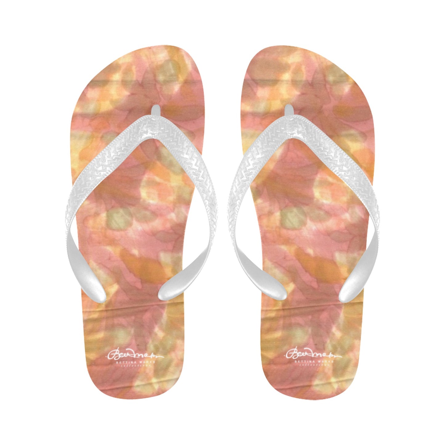 Watercolor Smudge Flip Flops for Men/Women