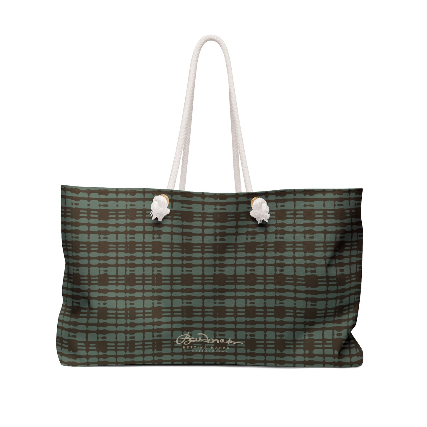 Mint Chocolate Plaid Weekender Bag