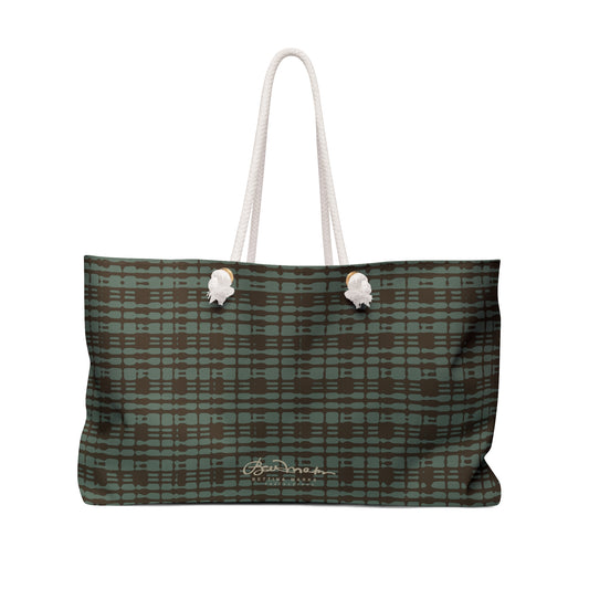 Mint Chocolate Plaid Weekender Bag