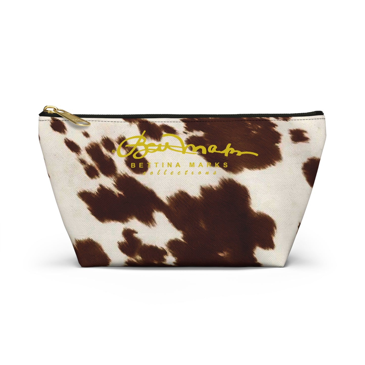 Brown Pony Skin Accessory Pouch w T-bottom