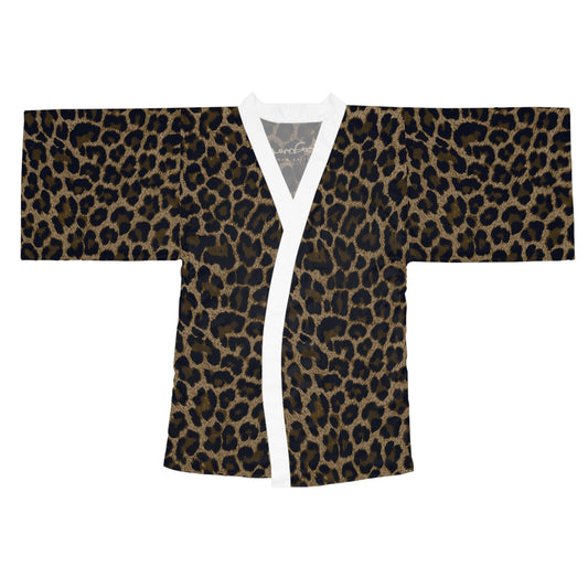 Dark Leopard Kimono Robe