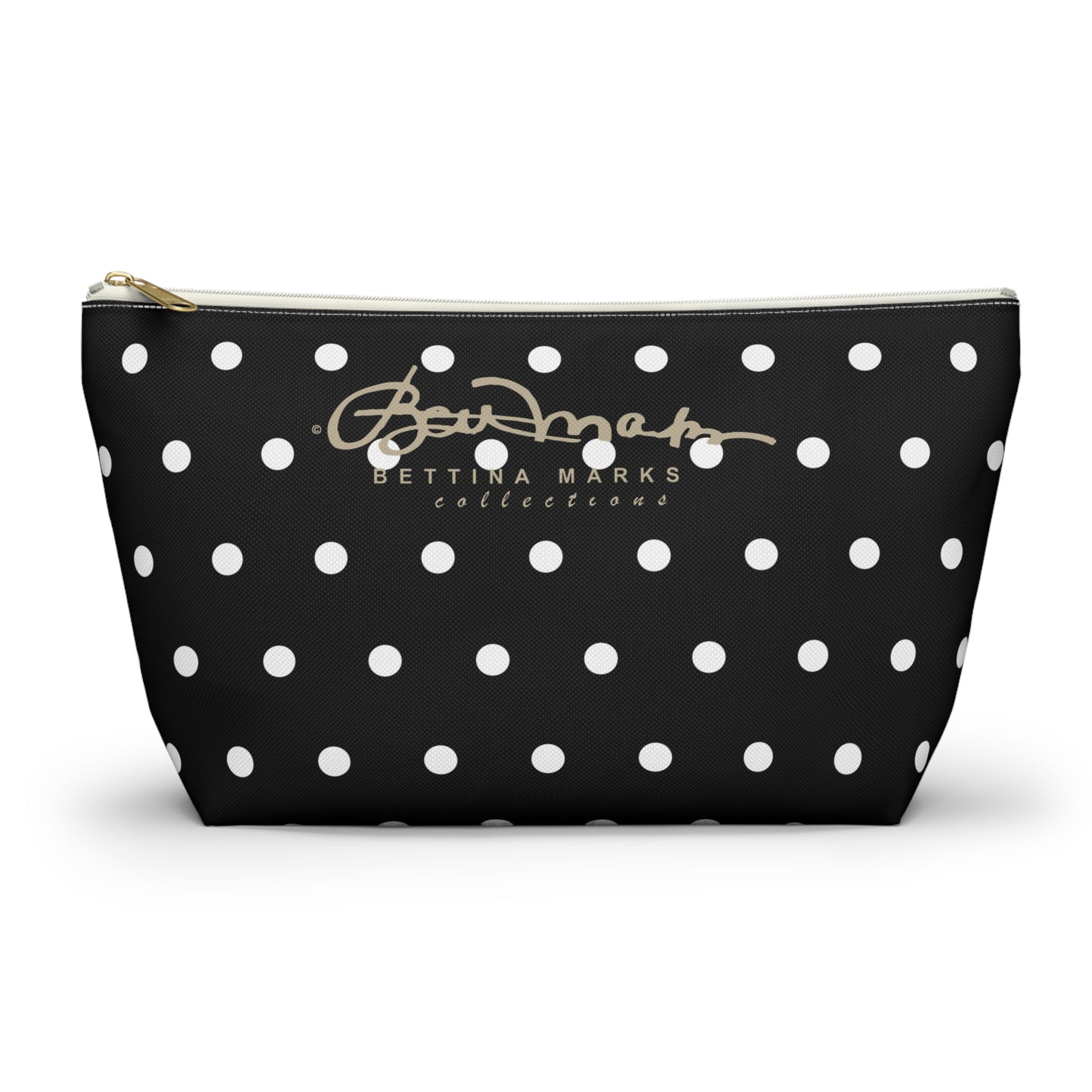 Midnight Polka Dot Accessory Pouch w T-bottom