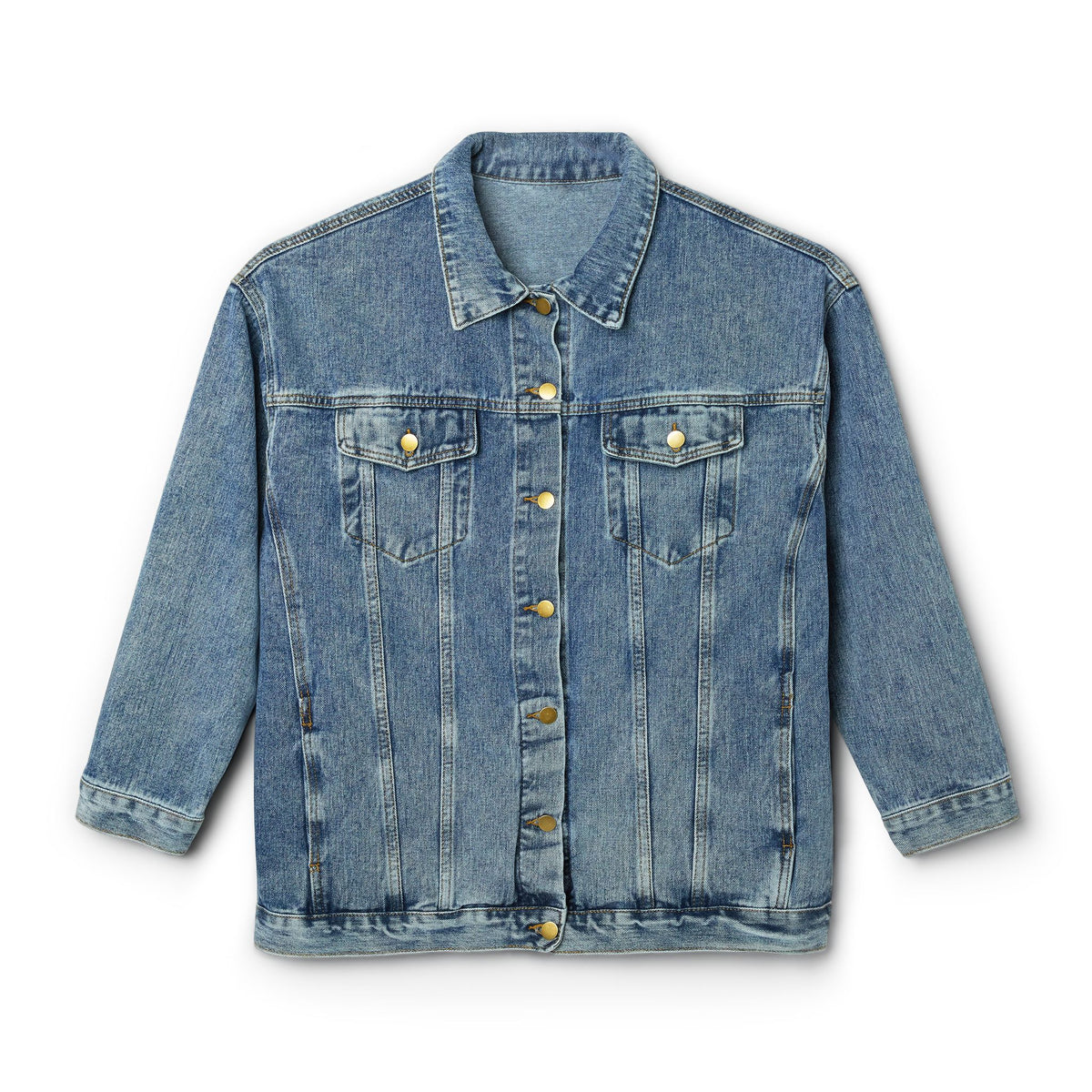 Denim Jacket — "Change Is Good" Embroidered Statement Jacket