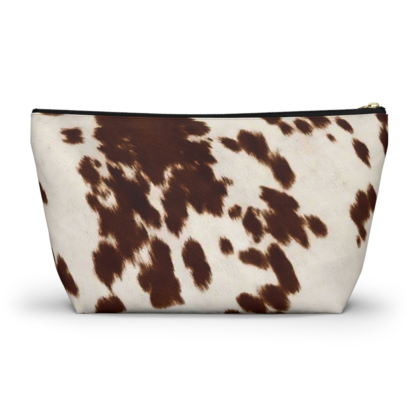 Brown Pony Skin Accessory Pouch w T-bottom