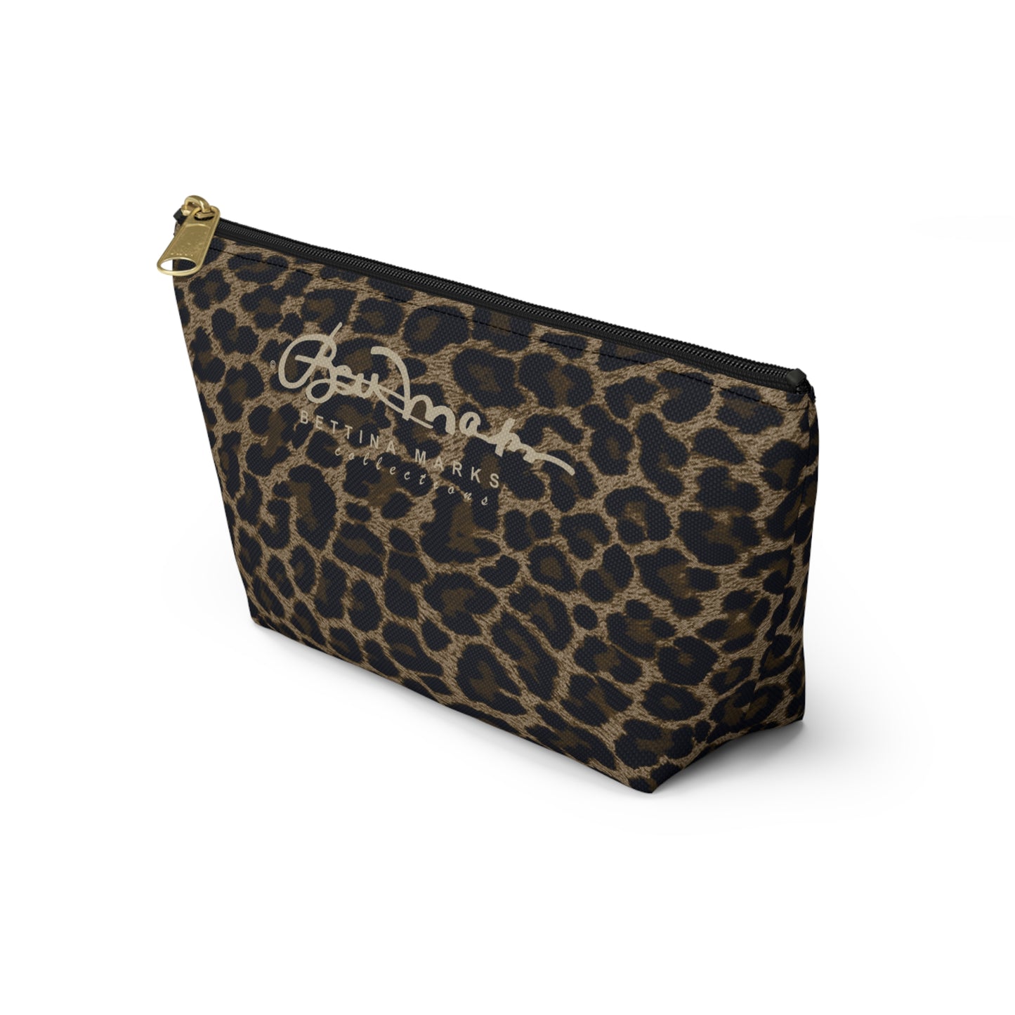 Dark Leopard Accessory Pouch w T-bottom
