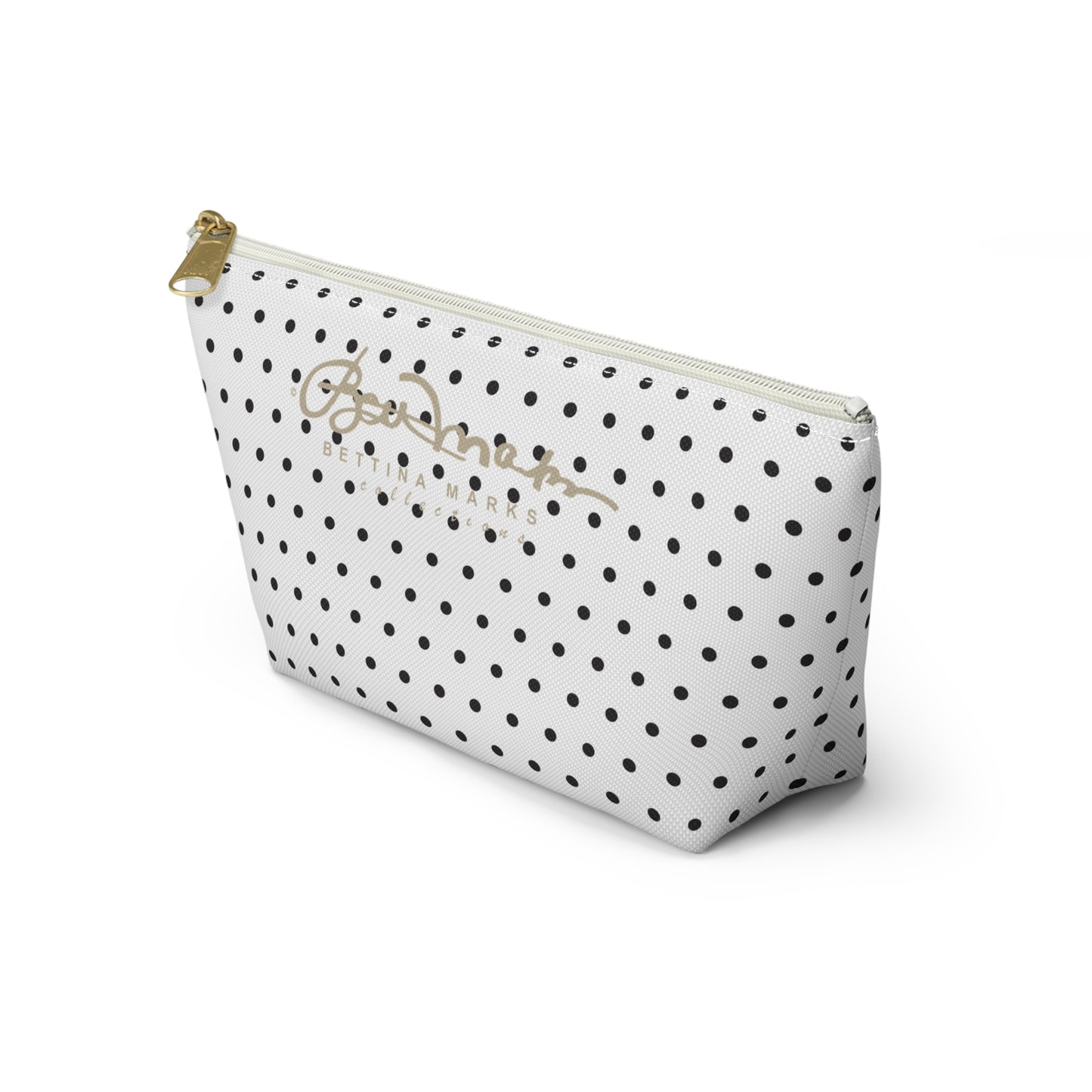 Poppy Seed Polka Dot Accessory Pouch w T-bottom