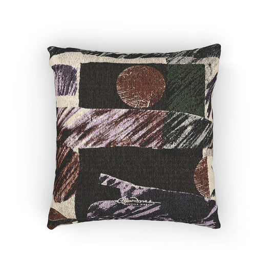 Abstract Engineered Woven Pillow