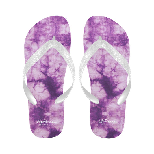 Purple Tie Dye Flip Flops for Men/Women
