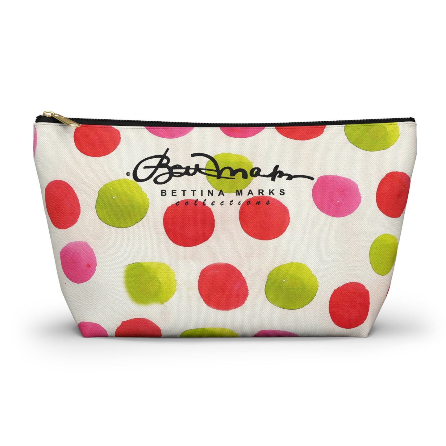 Water Color Polka Dots Accessory Pouch w T-bottom