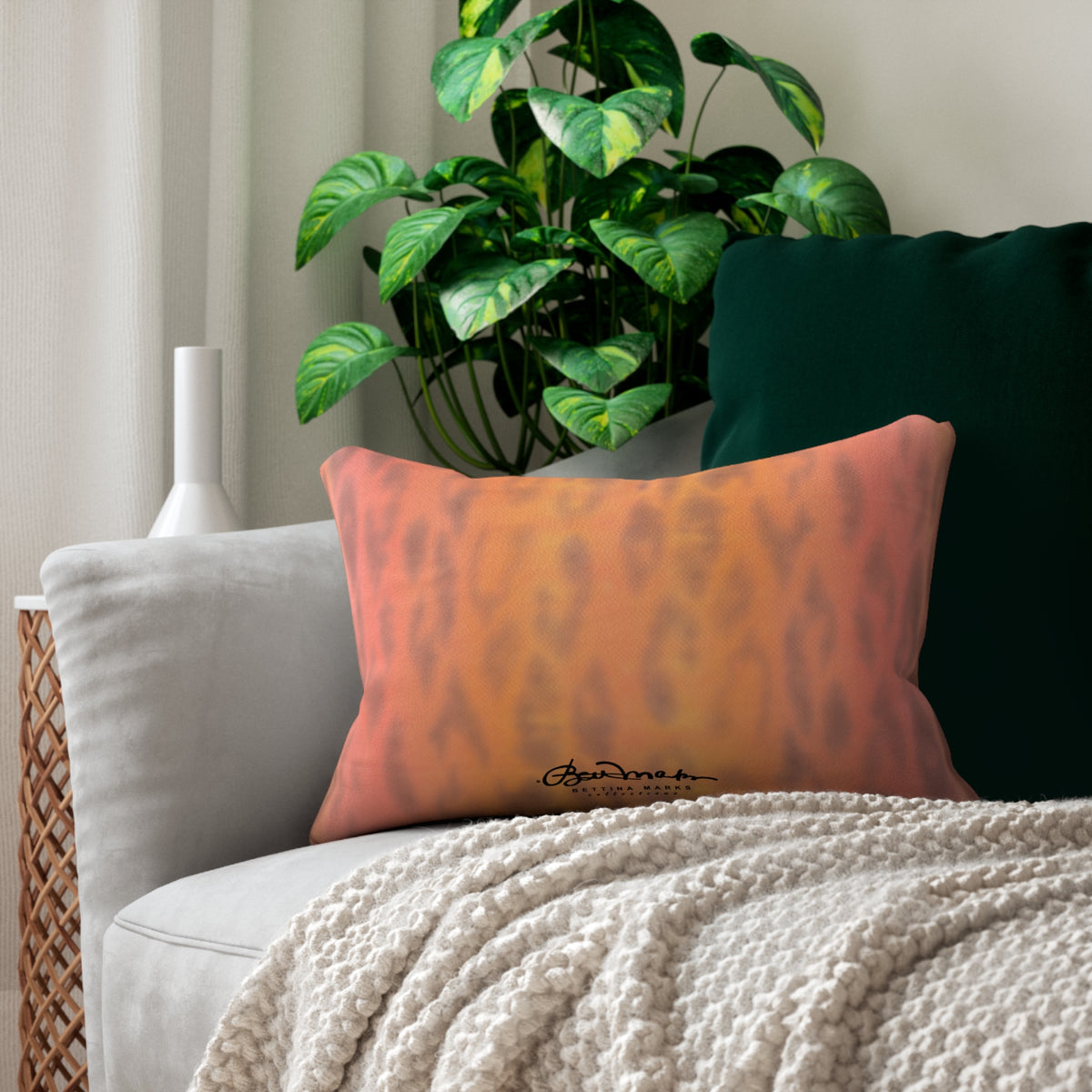 Ombre Leopard Pillow