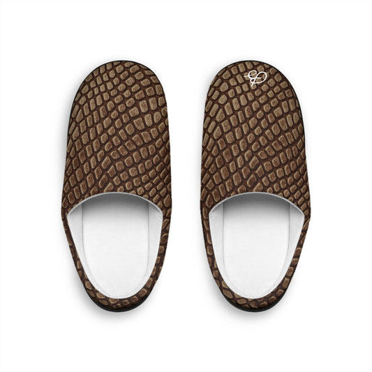Mocha Crocodile Women's Indoor Slippers