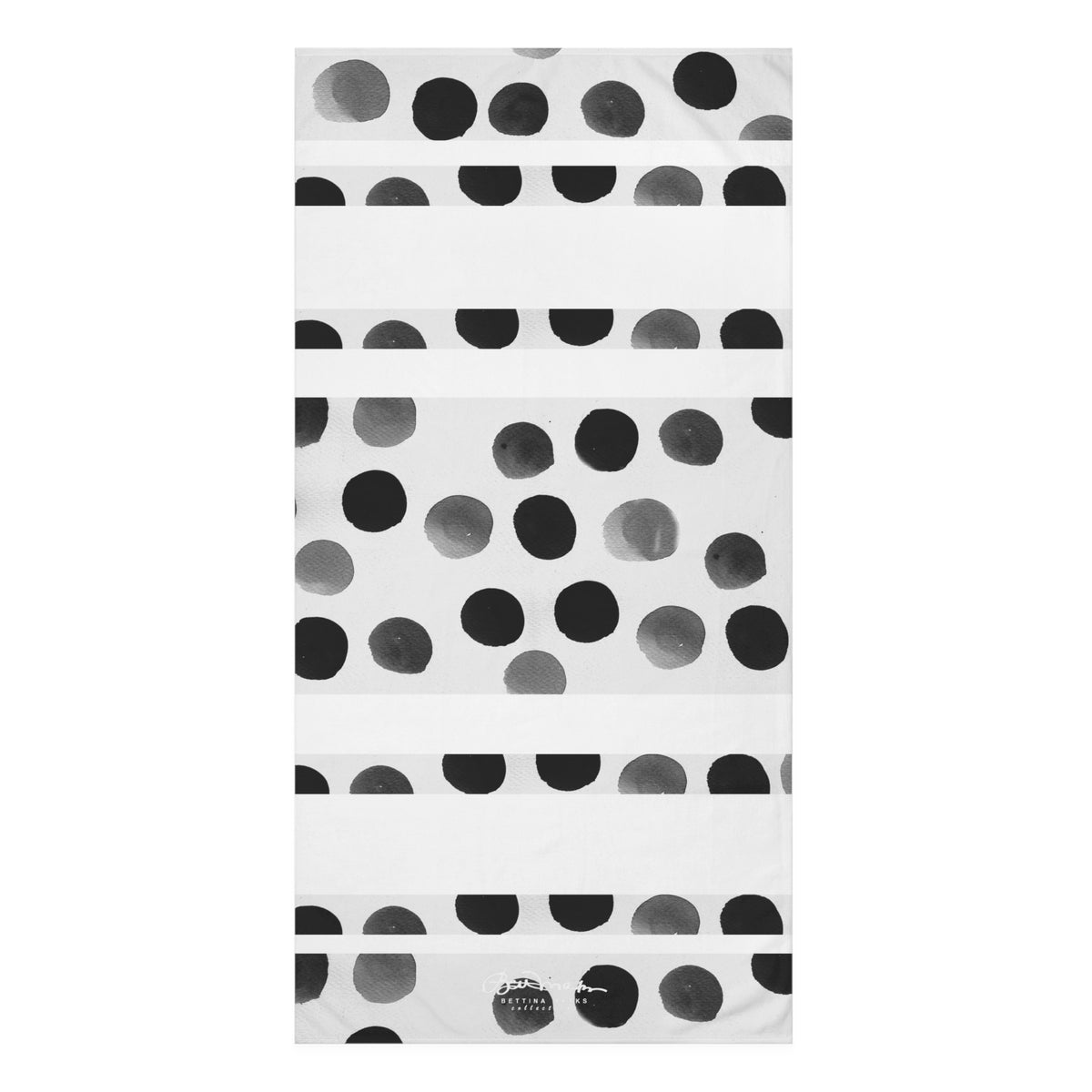 Charcoal Polka Dots Bath Towel