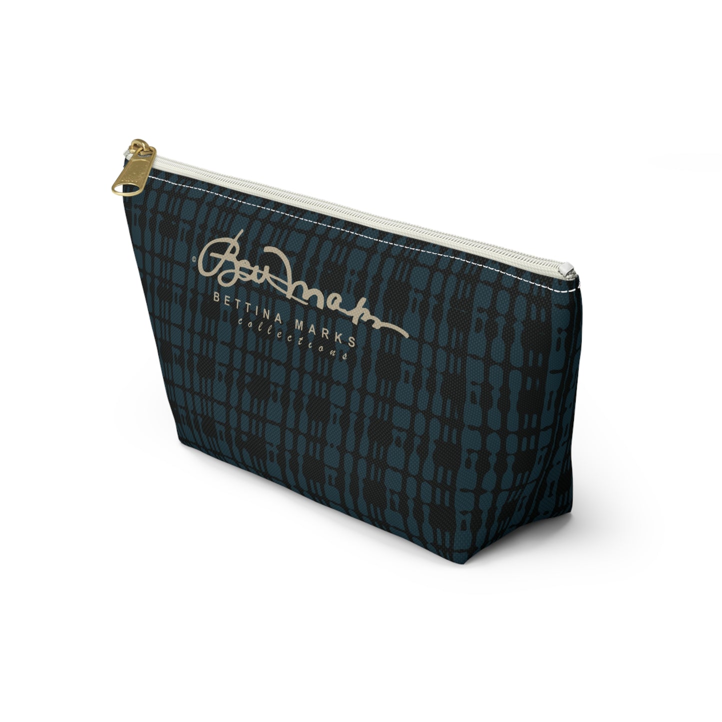 Twilight Teal Plaid Accessory Pouch w T-bottom