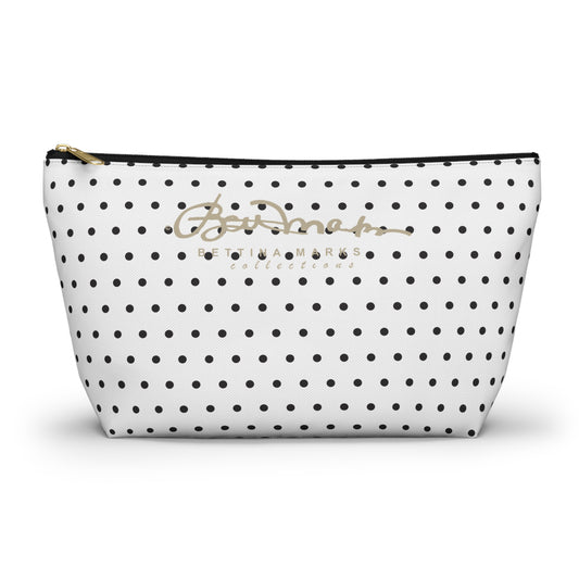 Poppy Seed Polka Dot Accessory Pouch w T-bottom